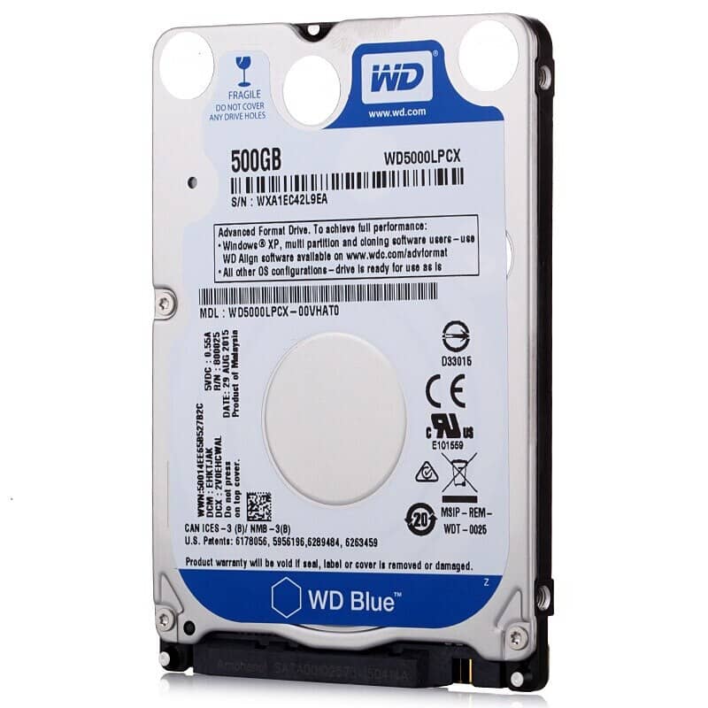 HDD WESTERN DIGITAL 2.5 500GB